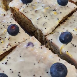 Blueberry Lemon Poppy Square