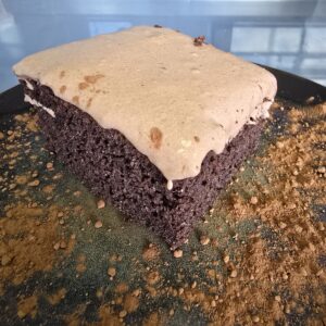 Chocolate brownie cake square