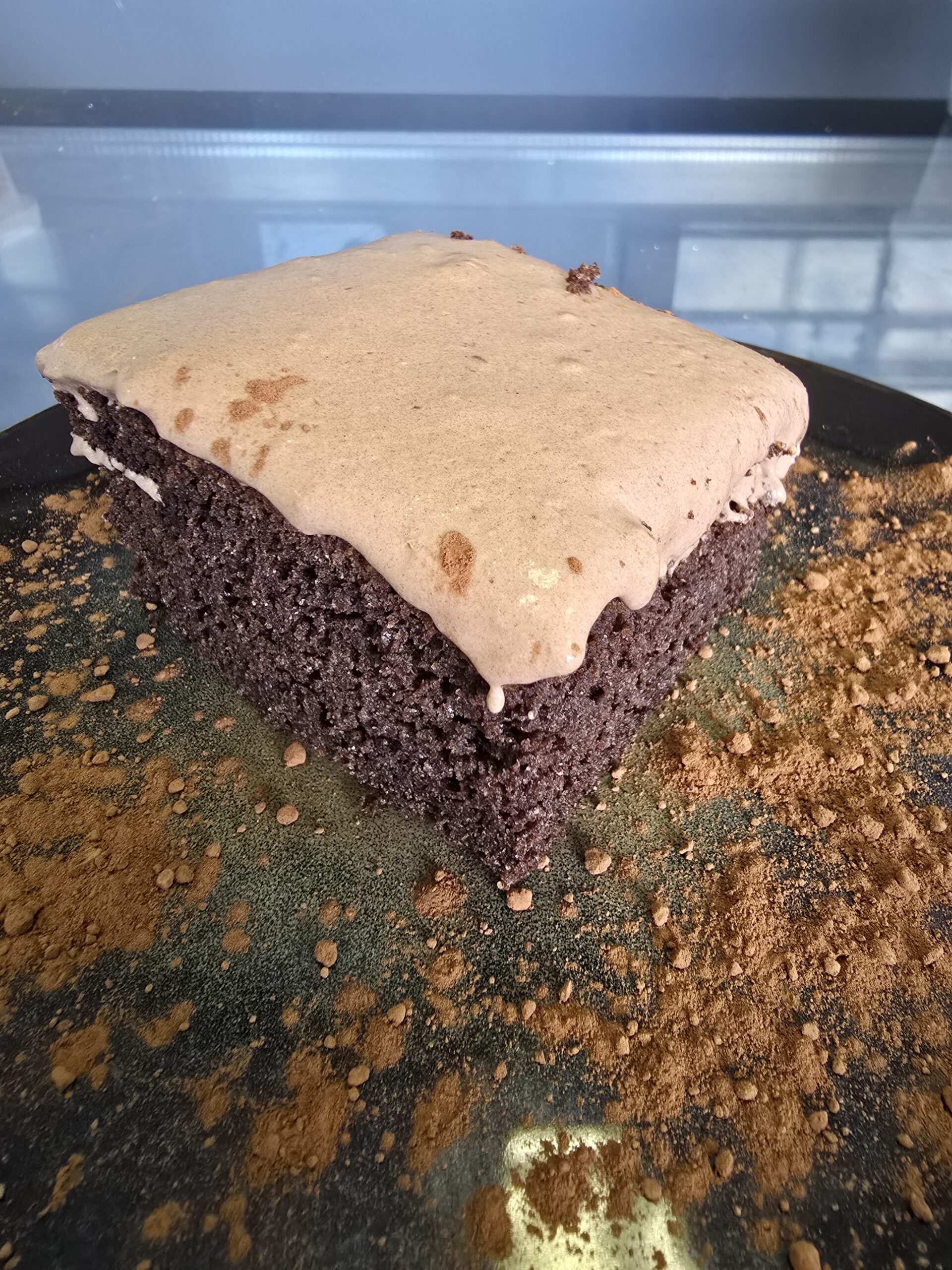 Chocolate brownie cake square
