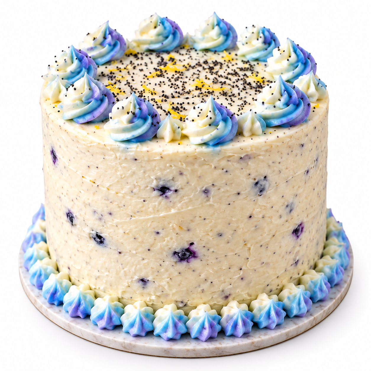 Blueberry Lemon Poppy Cake